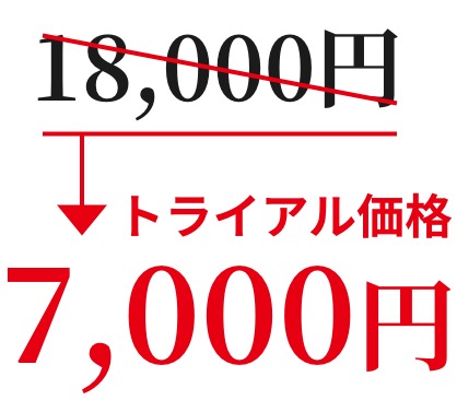 トライアル価格7,000円